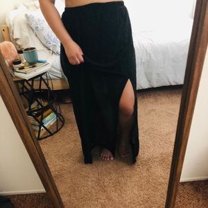 Black Sheer Skirt with slits on both sides ✨
